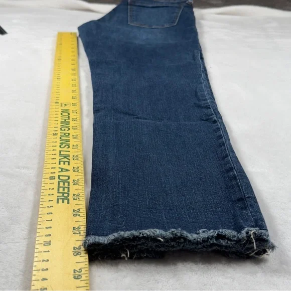 Kut From the Kloth Asher Frayed Cuffed Straight Leg Jeans Size 8 - Picture 12 of 12